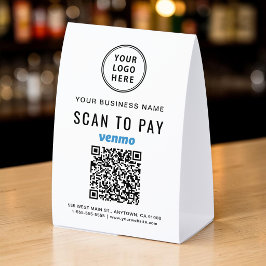 Geschäftslogo Venmo QR-Code Scannen zum Bezahlen Tischaufsteller