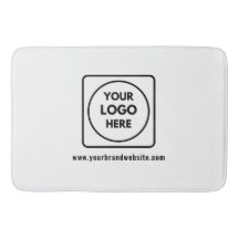 Geschäftslogo & Website-Name Branding Badematte