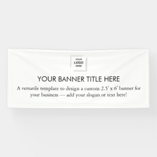 Geschäftslogo Weißes minimalistisches modernes e Banner