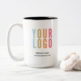 Geschäftslogo Werbeartikel Zweifarbige Tasse