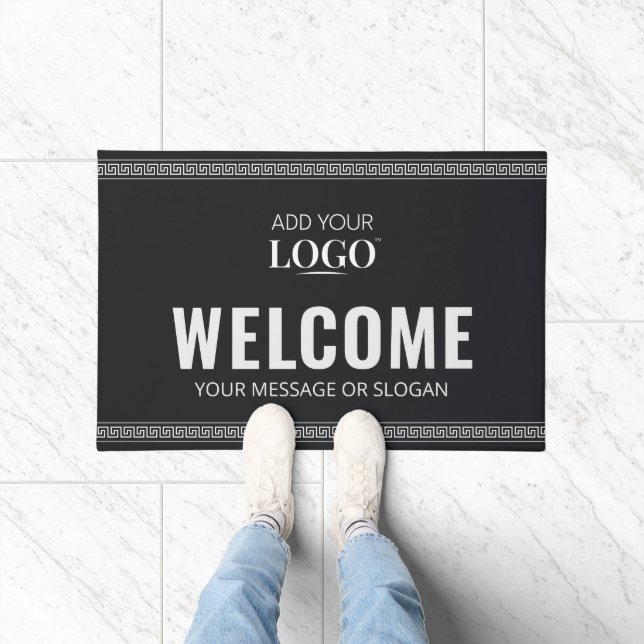 Geschäftslogo Willkommen Professioneller Griechisc Fußmatte (Indoor)