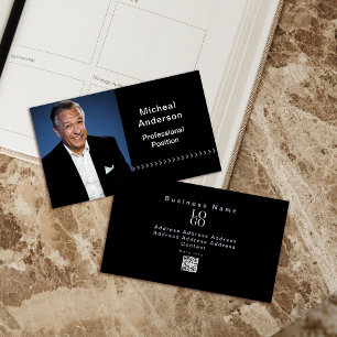 Geschäftsmann Beruflich Modernes Foto Black Visitenkarte