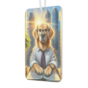 Geschäftsmann Golden Retriever Autolufterfrischer