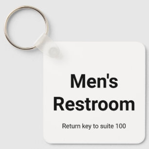 Geschäftsmänner-Toilettenschlüsselrückgabe 2 Seite Schlüsselanhänger