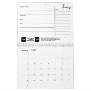 Geschäftsmarken-Promo - mit Logo Monatliche Ziele Kalender