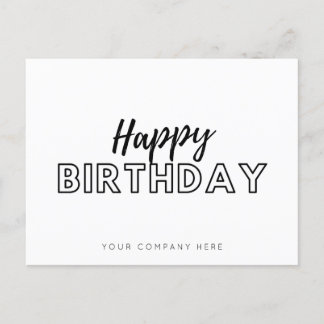Geschäftsmitarbeiter Happy Birthday Postkarte