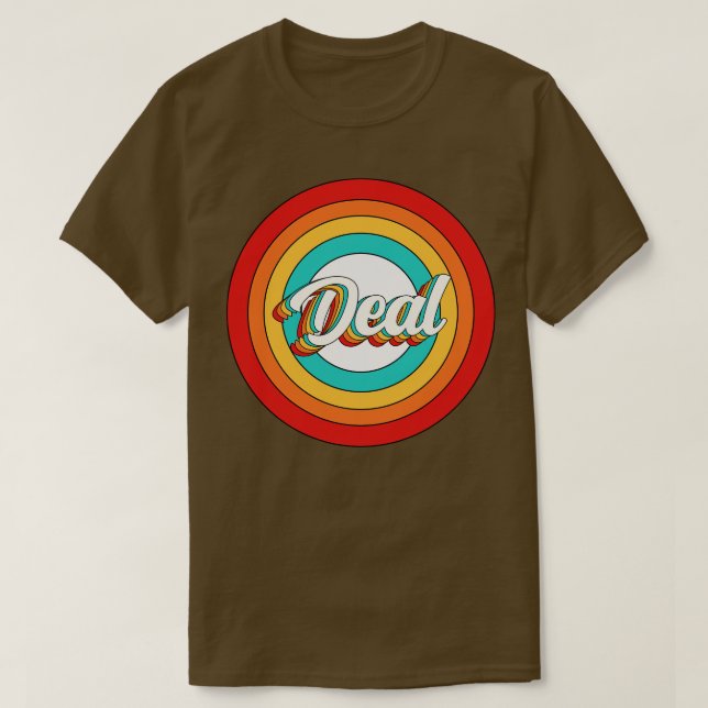 Geschäftsname Shirt Vintag Deal Circle (Design vorne)