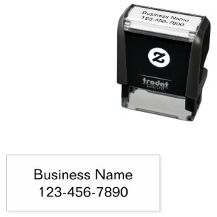 Geschäftsname und Telefonnummer Grundlegende Vorla Permastempel