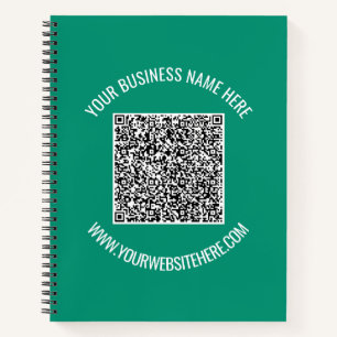 Geschäftsnotizbuch Beispiel mit Ihrem QR-Code gebr Notizbuch