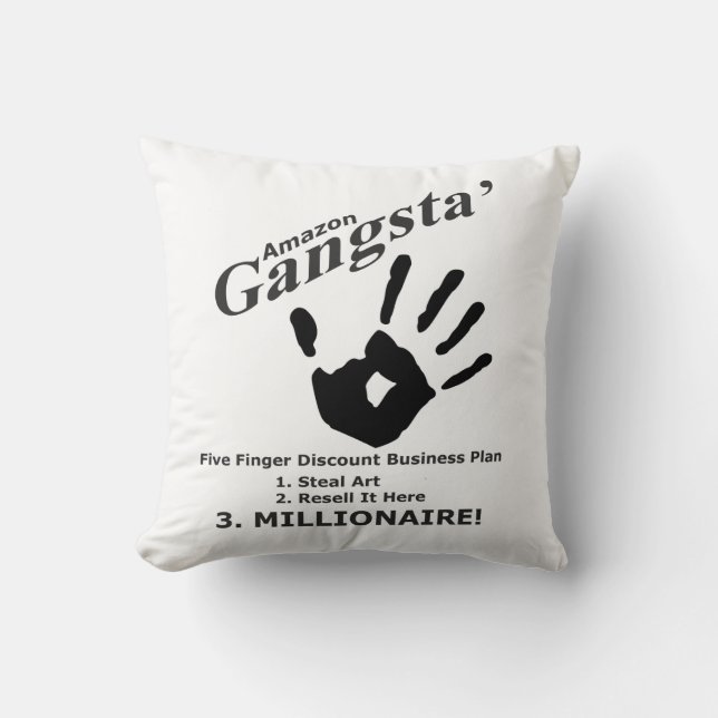 Geschäftsplan für fünf Finger-Discount-Unternehmen Kissen (Vorderseite)