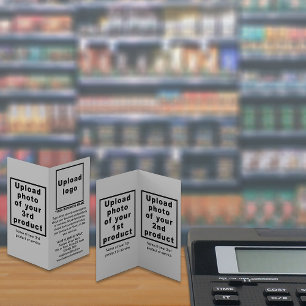 Geschäftsprodukte auf der kleinen, grauen Faltkart