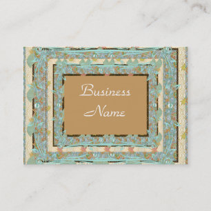 Geschäftsprofilkarte Vintage Blau Beige Visitenkarte
