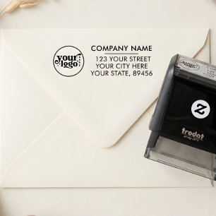 Geschäftsrücksendeadresse Professionelles Firmenlo Permastempel