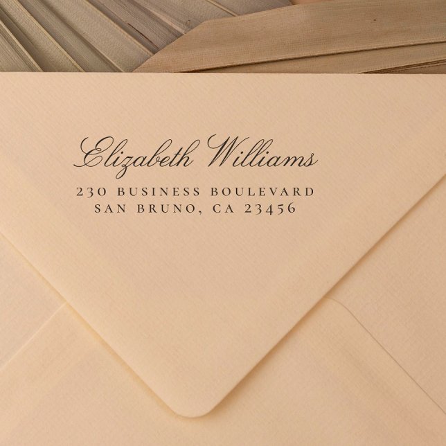 Geschäftsstelle | INDIVIDUELLE NAME RÜCKSENDEADRES Gummistempel (Rubber Stamp Mock-up)