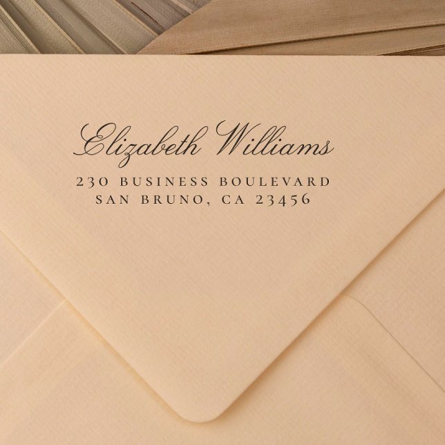 Geschäftsstelle | INDIVIDUELLE NAME RÜCKSENDEADRES Permastempel (Rubber Stamp Mock-up)