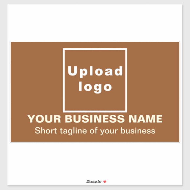 Geschäftstafel für Brown Large Rectangle Vinyl Aufkleber (Blatt)