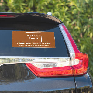 Geschäftstafel für Brown Large Rectangle Vinyl Aufkleber
