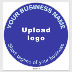 Geschäftstafeln für Blue Large Round Vinyl Aufkleber