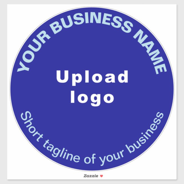 Geschäftstafeln für Blue Large Round Vinyl Aufkleber (Blatt)