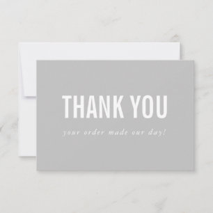 GESCHÄFTSTHANK IHNEN Logo für moderne Ordereinlage Dankeskarte
