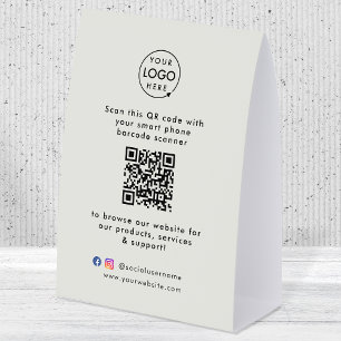 Geschäftstisch Tent   QR-Display-Tischschild Tischaufsteller