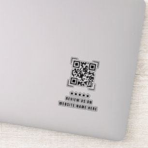 Geschäftsunternehmen Bewerte uns QR-Code-Scan Aufkleber