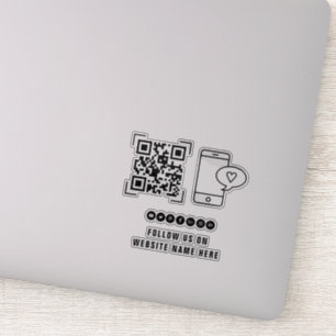 Geschäftsunternehmen Folgen Sie uns QR-Code-Scan Aufkleber