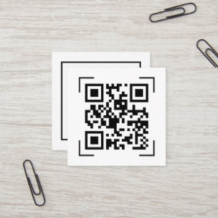 Geschäftsunternehmen QR-Code-Scan Minimalistisch Quadratische Visitenkarte