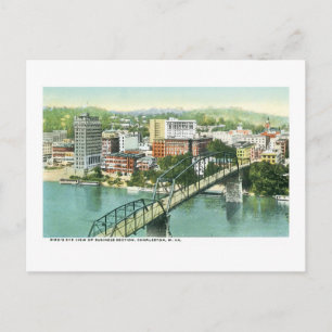 Geschäftsviertel, Charleston, West Virginia Postkarte