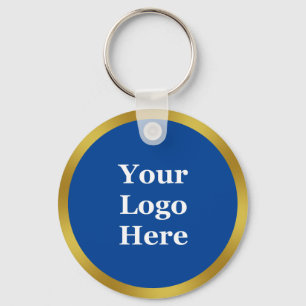 Geschäftsvorlage Blau & Gold Ihr Logo hier Schlüsselanhänger