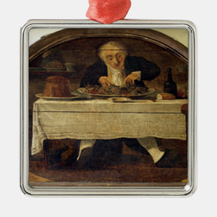 Geschäftszeichen des Au Gourmand', für Corcellet Silbernes Ornament