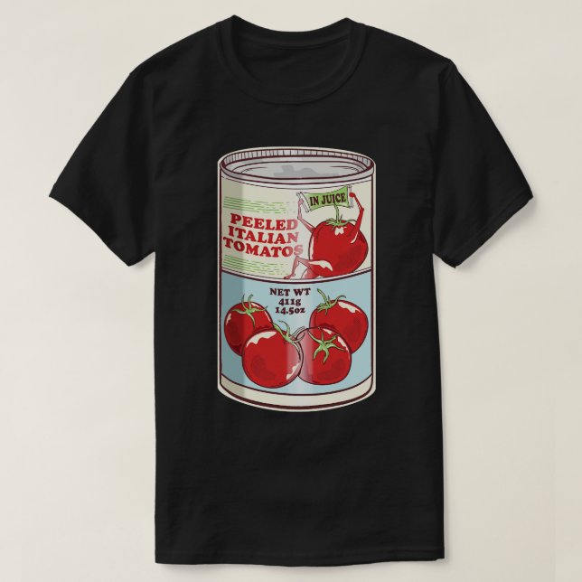 Geschälte italienische Tomaten T-Shirt (Design vorne)