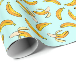 Geschälte und ganze Bananenmuster Geschenkpapier