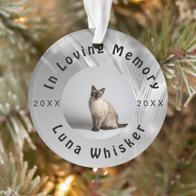 Geschätztes Katzenfoto-Erinnerungsrahmen-Kunstwerk Ornament (Baum)