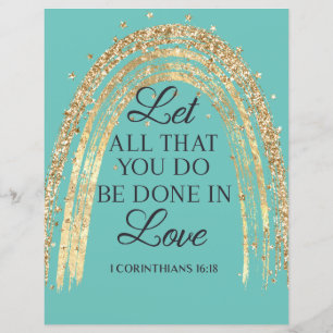 Geschehen in Liebe Gold Rainbow Scrapbook Paper