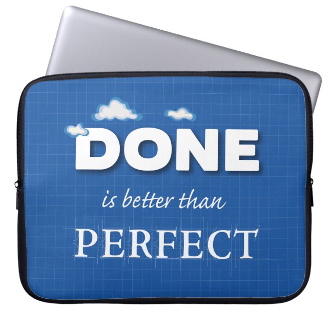 Geschehen ist besser als perfekt laptopschutzhülle (Vorderseite)