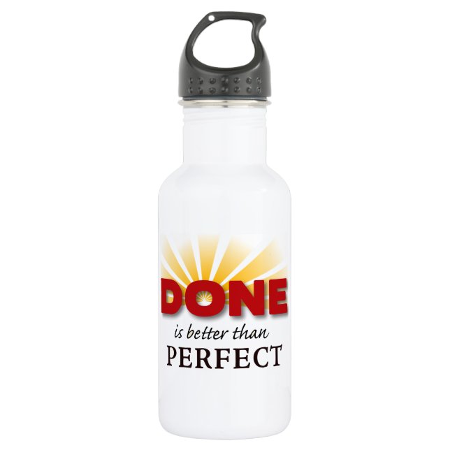 Geschehen ist besser als perfekt trinkflasche (Vorderseite)