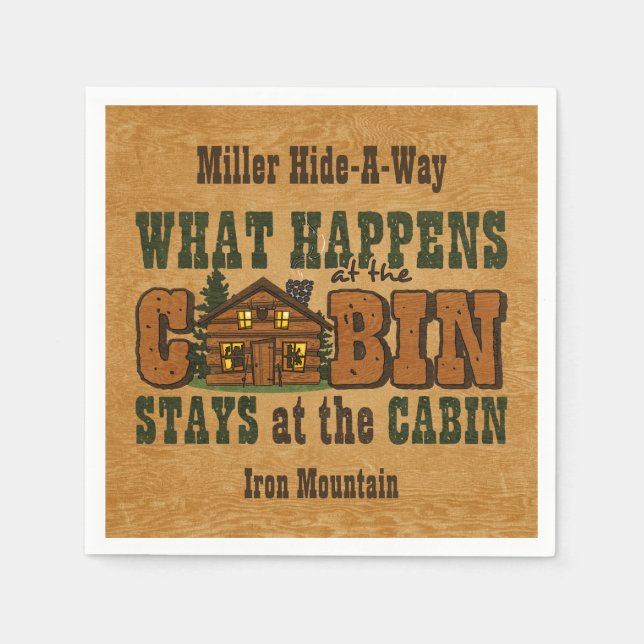 Geschehnisse in der Hütte Serviette (Vorderseite)