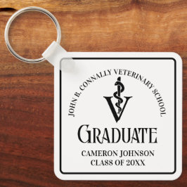 Geschenk an die personalisierte Veterinärschule fü Schlüsselanhänger