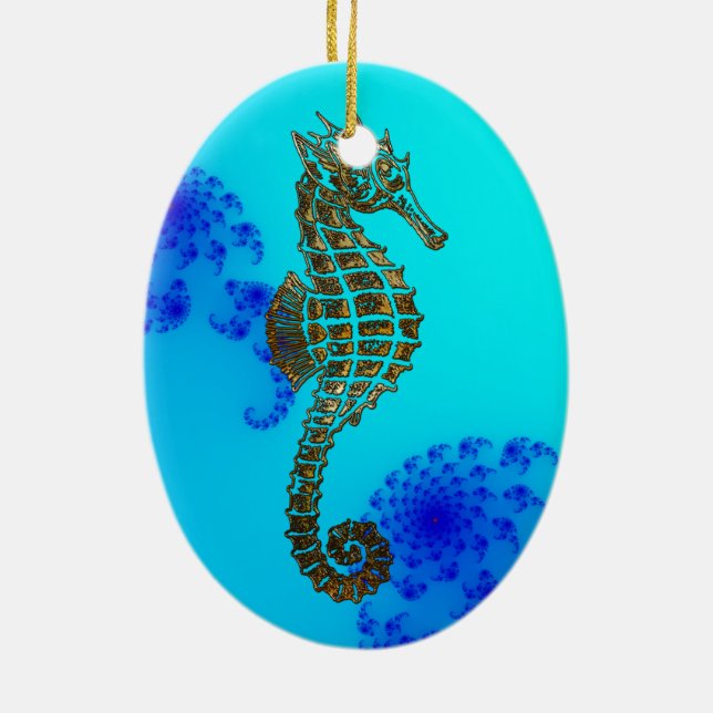 Geschenk an Meeressäugetiere Keramik Ornament (Hinten)