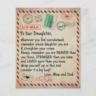 Geschenk an meine Tochter, Liebesbrief an unsere T Flyer