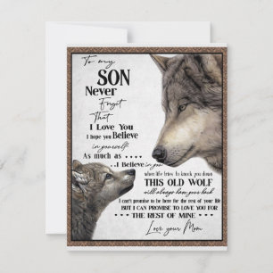 Geschenk an meinen Sohn, Mutter und Sohn, Liebesbr Einladung