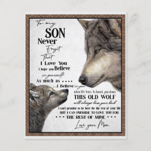 Geschenk an meinen Sohn, Mutter und Sohn, Liebesbr Flyer