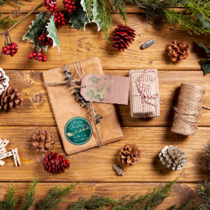 Geschenk an Rentier Rosa Rosa Rosa Gold Weihnachts Geschenkanhänger