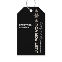 Geschenk aus der Küche Schneeflocken Schwarz Weiß