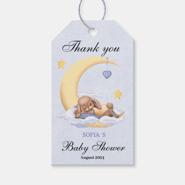 Geschenk Babydusche Geschenkanhänger (Vorderseite)