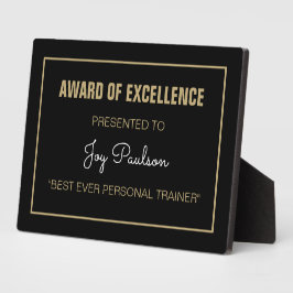 Geschenk! Beste Personal Trainer Tabletop-Plakette Fotoplatte