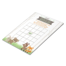 Geschenk Bingo Woodland Animals Baby Showspiel Pac Notizblock