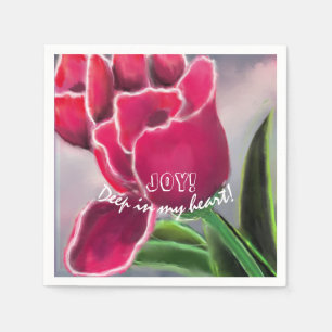 Geschenk Blumendesign, personalisieren Typografie Serviette