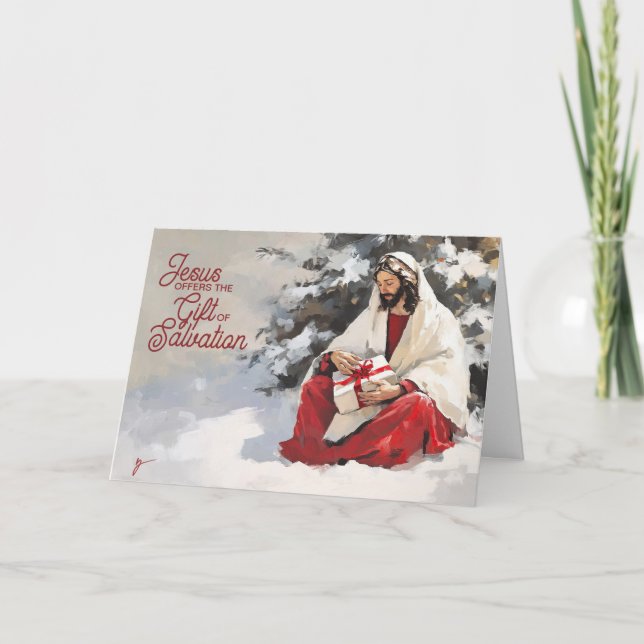 Geschenk der Errettung Weihnachten Karte (Vorderseite)